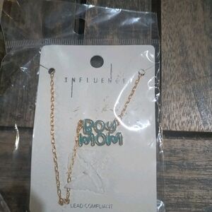 Gold Tone  'Boy Mom' Necklace